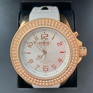 Women's Gold and White Watch